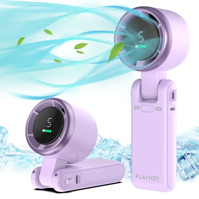 Portable Turbo Fan 13550RPM Three-Phase Brushless Motor 5-Speed Settings 4000mAh Battery 10-Hour Operation 3-in-1 Rechargeabl...