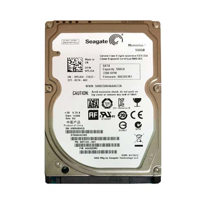 9RT143-031 Seagate Momentus 500GB 7200RPM SATA 3Gb/s 16MB Cache (CE) 2.5-Inch Hard Drive