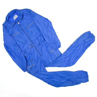 SKIMMER Sports Boiler Suit Blue Straight Mens W34 L31