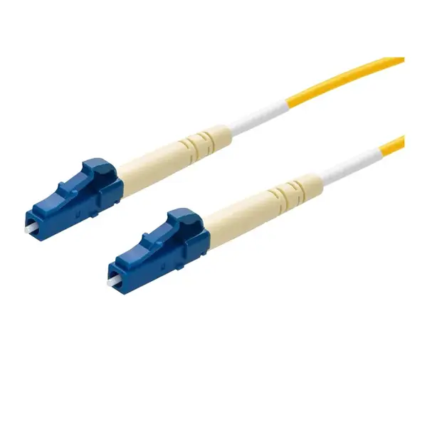 46135 Monoprice SMF Optic Cable LC-LC UL 2mm 9/125 OFNR Simplex Yellow 1m