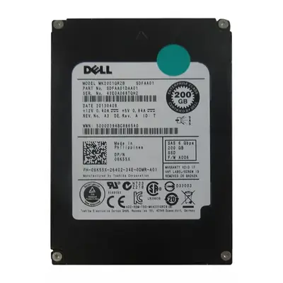 Dell 06K55X | 200GB Single-Level Cell SAS 6Gb/s Hot-Pluggable 2.5-Inch Solid State Drive for PowerEdge Servers