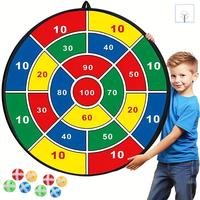 Random Color Sticky Ball Dart Board with 12pcs Small Balls (1 Set), Indoor Sports Dart Board Toy, Parent-child Interactive To...