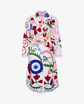 Coat Se1093 Rose Suzani White-Swan | Color: WHITE SWAN | Size: S/M