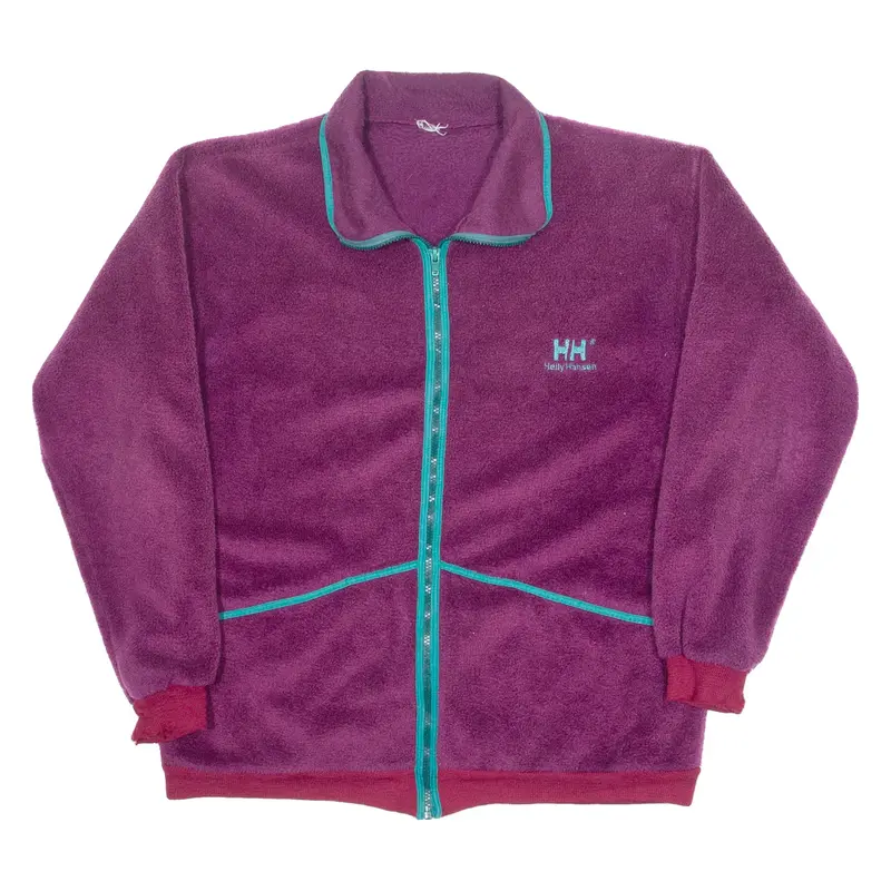 HELLY HANSEN Mens Fleece Jacket Purple 90s L