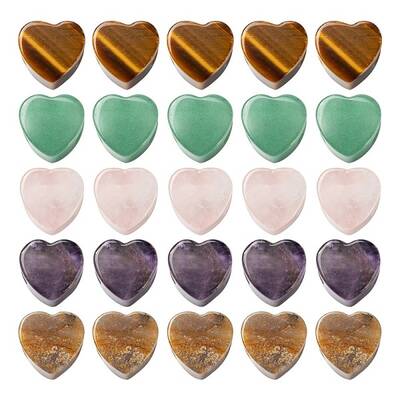 Valentine's Day Theme 10Pcs 5 Style Natural Gemstone European Beads