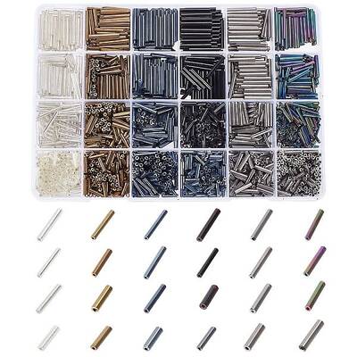 2165Pcs 24 Style Glass Bugle Beads