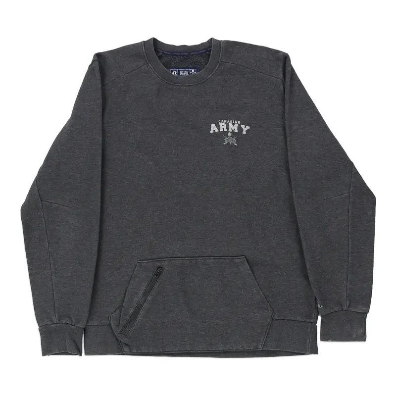 Canadian Army Russell Athletic Sweatshirt - Medium Grey Cotton Blend