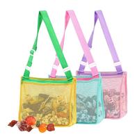 Random Color Beach Mesh Bag, 1 Count Shell Storage Bag, Mesh Bag for Sand Toys, Beach Bag Storage Net Bag, Seashell Collectin...