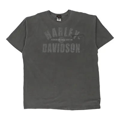 Florida Harley Davidson Graphic T-Shirt - XL Grey Cotton
