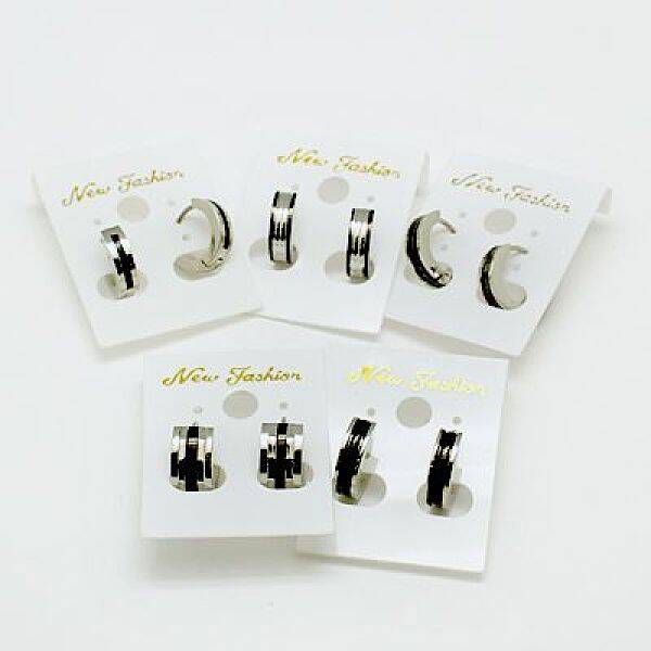 Fashion 304 Stainless Steel Huggie Hoop Earrings