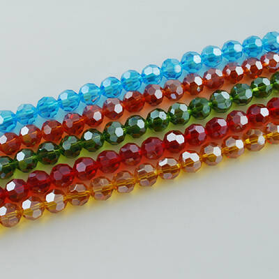 Electroplate Glass Bead Strands
