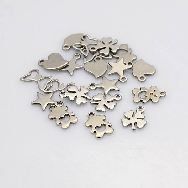 Tarnish Resistant Mixed 304 Stainless Steel Charms Pendants