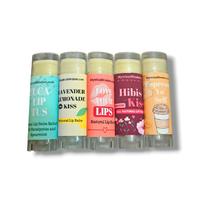 Organic Multi-Flavored Lip Balms - Pack of 5 - Shea Butter, Beeswax, Natural Oils - Fresh, Sweet, Minty - Clean - Skin Repair...