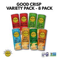 Good Crisp Variety Pack (8 Pack) |  5.6 Ounce Canisters, Pack of 4 (Variety Pack) Non-GMO, Allergen Friendly, Potato Chip Sna...
