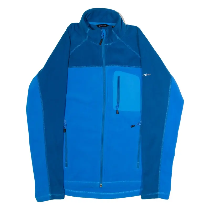 BERGHAUS Mens Fleece Jacket Blue Colourblock S