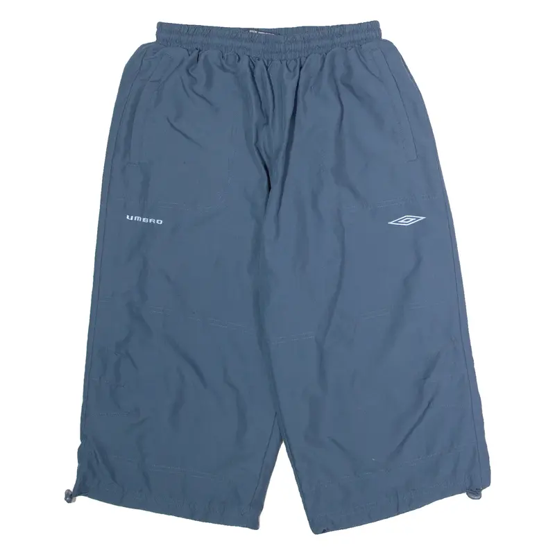UMBRO 3/4 Length Mens Sports Shorts Blue L W26