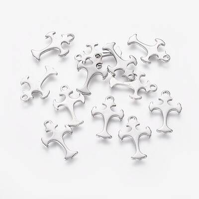 Tarnish Resistant 201 Stainless Steel Tiny Cross Charms