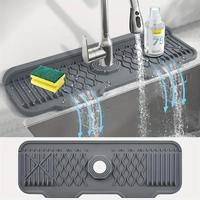 Silicone Sink Splash Guard, Non-slip Faucet Splash Mat, Foldable Edge Water Splash Guard, Kitchen Sink Accessories for Home B...
