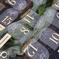 Acrylic Table Number, 1 Set Modern Simple Table Number with Holder, Restaurant Reservation Number, Home Decor Products, Weddi...