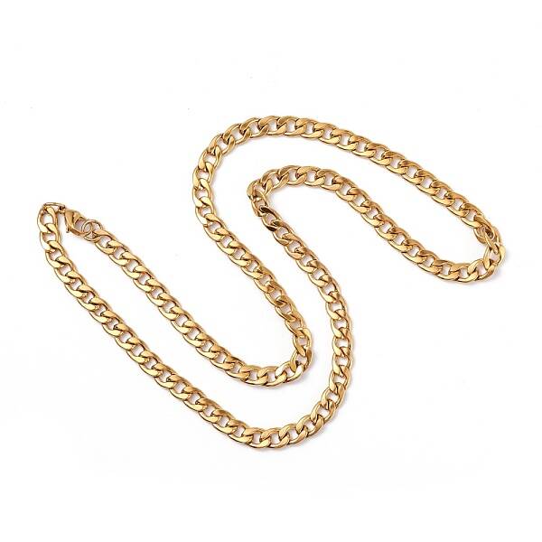 Men's PVD Vacuum Plating 304 Stainless Steel Cuban Link Chain Necklaces