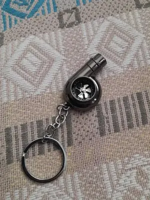 1 Piece Street Style Metal Turbo Engine Design Keychain, Creative Turbocharged Keychain Gift For Men & Women, Whistle Car Key...