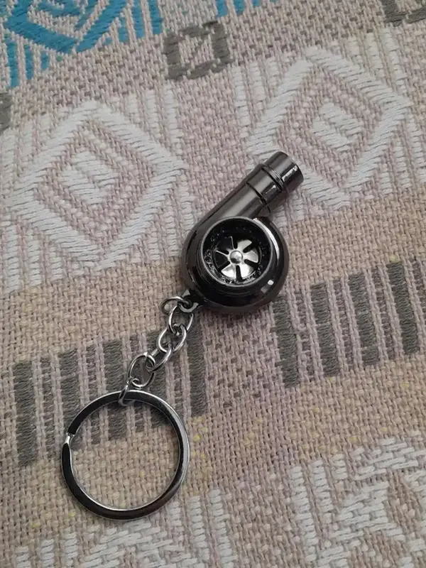 1 Piece Street Style Metal Turbo Engine Design Keychain, Creative Turbocharged Keychain Gift For Men & Women, Whistle Car Key...