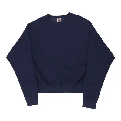 Fruit Of The Loom Sweatshirt - XL Navy Cotton Blend