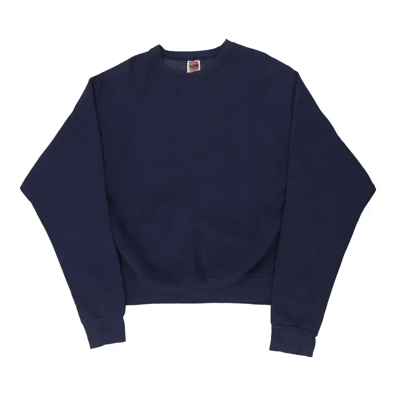 Fruit Of The Loom Sweatshirt - XL Navy Cotton Blend
