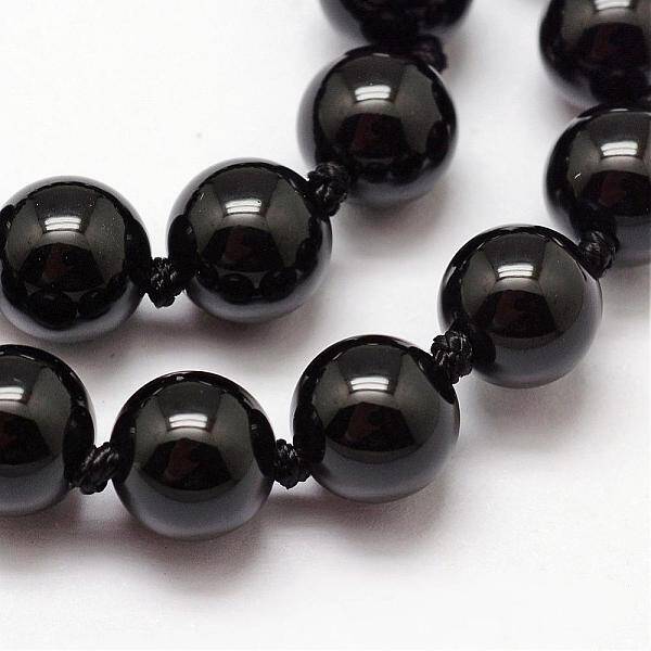 Natural Black Onyx Beads Strands