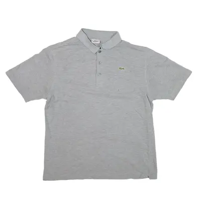 LACOSTE Polo Shirt Grey Short Sleeve Mens M