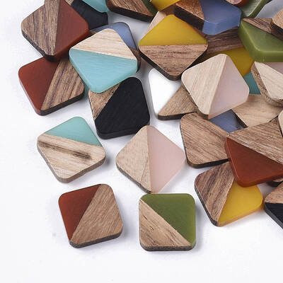 Resin & Walnut Wood Cabochons