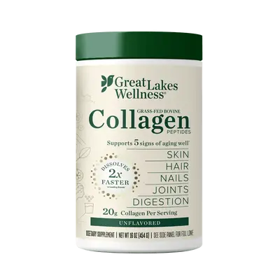 16oz Collagen Peptides Powder - Unflavored, 20g Grass-Fed Per Serving, Supports Skin Hair Nails Joints & Digestion, Fast Abso...