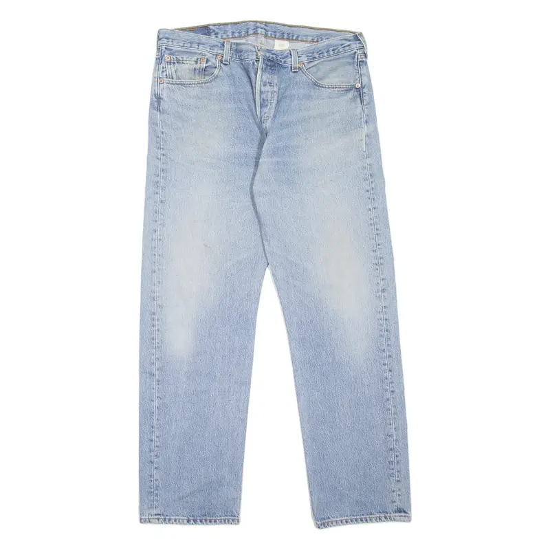 LEVI'S 501 Jeans Mens Blue Regular Straight Stone Wash W35 L32
