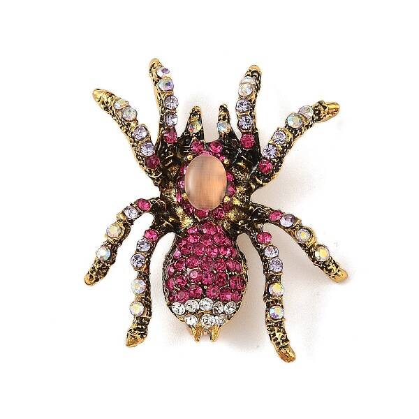 Holloween Spider Alloy Rhinestone Brooches