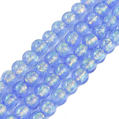 Handmade Foil Lampwork Beads Strands