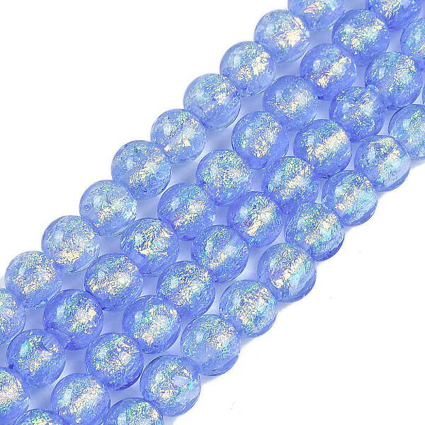 Handmade Foil Lampwork Beads Strands