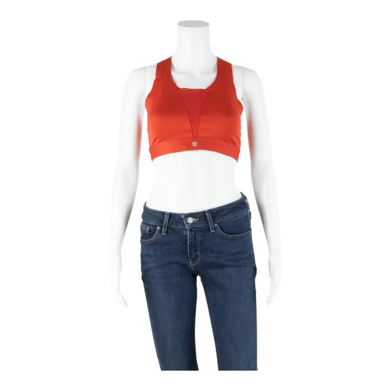 SWEATY BETTY Womens Sports Vest Red Sleeveless M
