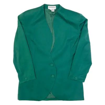 GENEVIEVE COLLECTION Womens Shirt Green Long Sleeve Wool L