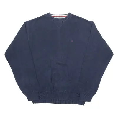 TOMMY HILFIGER Mens Jumper Blue Tight Knit XL