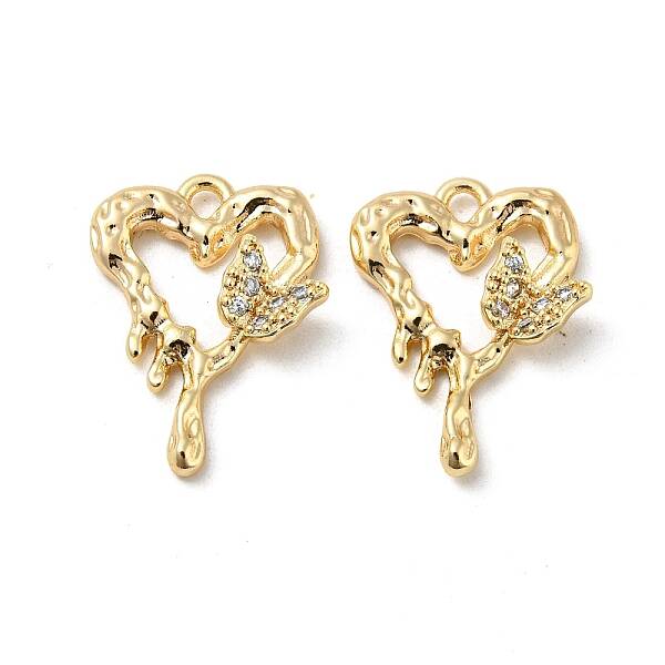 Brass Micro Pave Cubic Zirconia Pendants