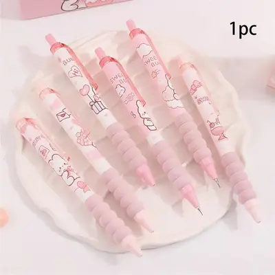 Random Color Cute Mechanical Pencils, 1 Count Cartoon Rabbit Pattern 0.5mm Automatic Pencil, Office Accessories, Stationery S...