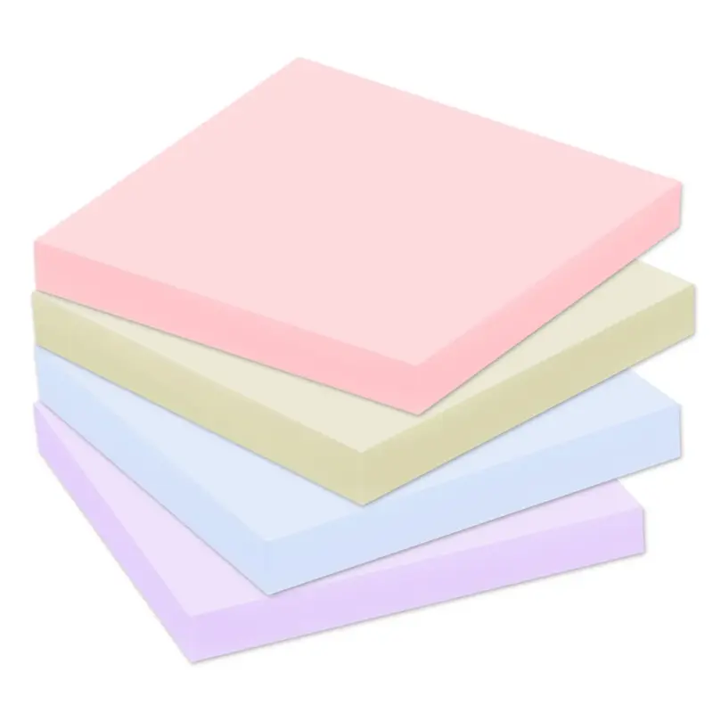 4 Pads Sticky Note, 3x3 Inch 50 Sheets Per Pad Message Paper, Morandi Color Self  Stick Notepaper For Student