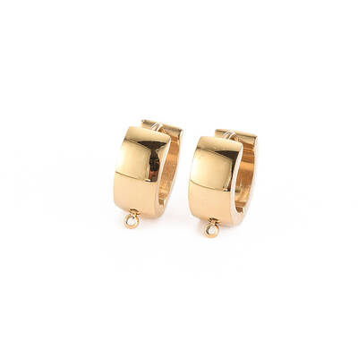 304 Stainless Steel Huggie Hoop Earring Findings
