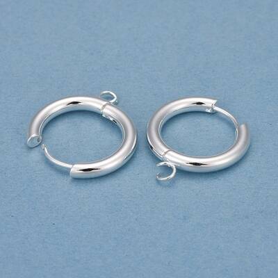 201 Stainless Steel Huggie Hoop Earring Findings