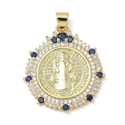 Brass Micro Pave Cubic Zirconia Pendants
