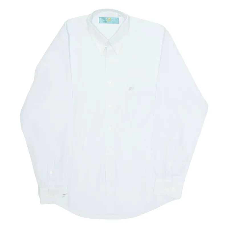 LISI NEIKE Mens Shirt Blue Linen Pinstripe Long Sleeve S