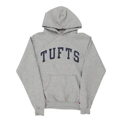 Age 12-13 Tufts Champion Hoodie - Small Grey Cotton Blend