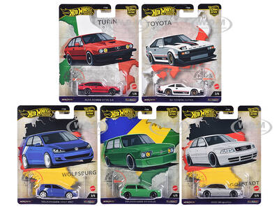 World Tour 5 piece Set Car Culture 2024 Series A Diecast Model Cars by Hot Wheels