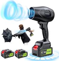 Father's Day Gift,ZARIMI Handheld-Electric-Cordless-Leaf-Blower - 300000RPM - 2 X 4.0Ah Batteries and Charger Included, for P...