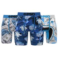 PSD Men's The Blues Boxer Brief 3 Pack - Standard Length 7 Inch Inseam, Soft and Breathable Cotton Blend Fabric Menswear Acti...